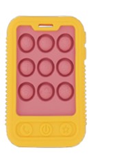 Nuby Phone Popper Bitleksak – Rosa/Gul – Från 3 månader