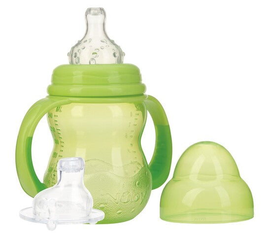 Nuby Training Bottle Wide Neck 240 ml – Grön 0m+
