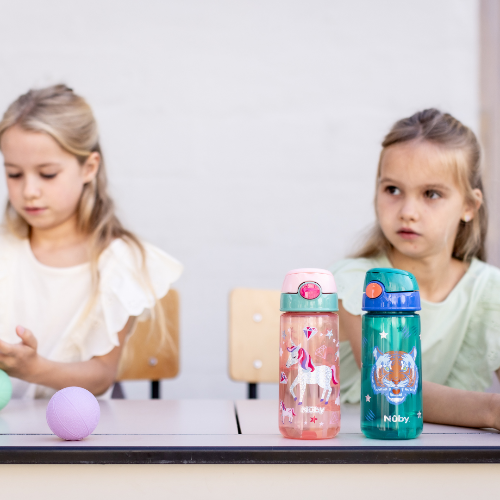 Nuby Sugrörsmugg med Glitter – Tiger & Unicorn – 540 ml