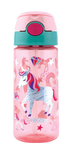 Nuby Soft Straw Push Cup med Glitter – Unicorn – 540 ml