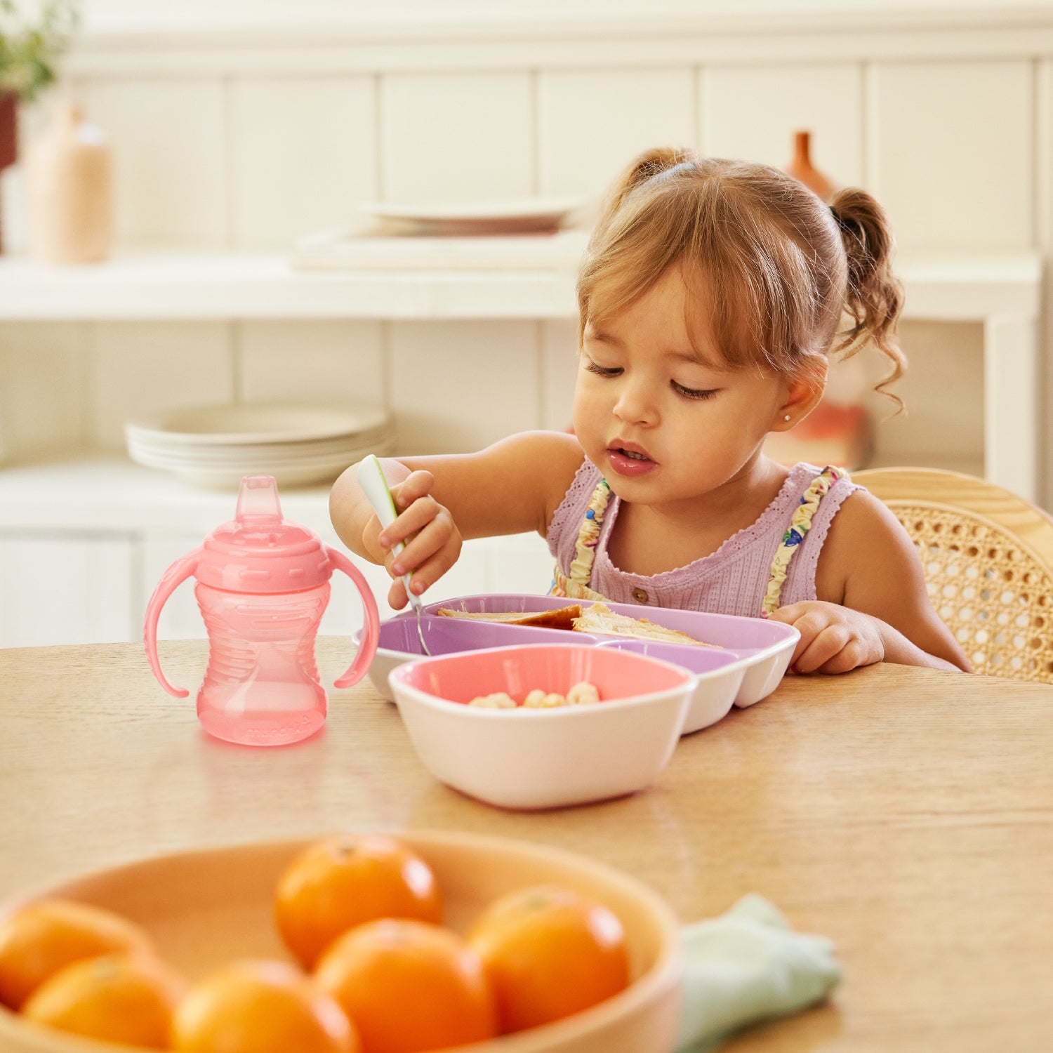 Munchkin Mighty Grip Pipmugg 240 ml +6 månader – Blå/Grön