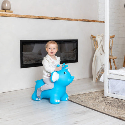 Gerardo Toys Jumpy Elefant – Blå