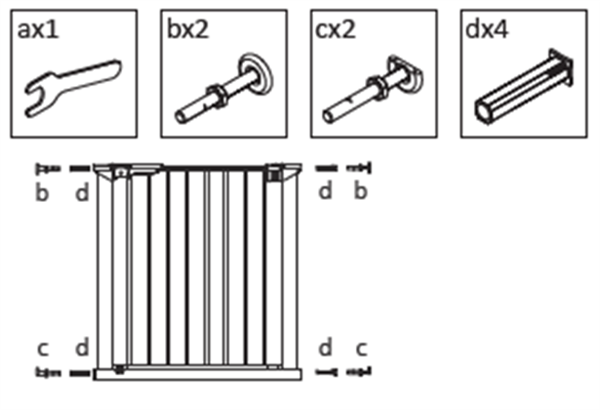 BabyDan Beslag för Avantgarde/Asta/Premier Säkerhetsgrind Vit