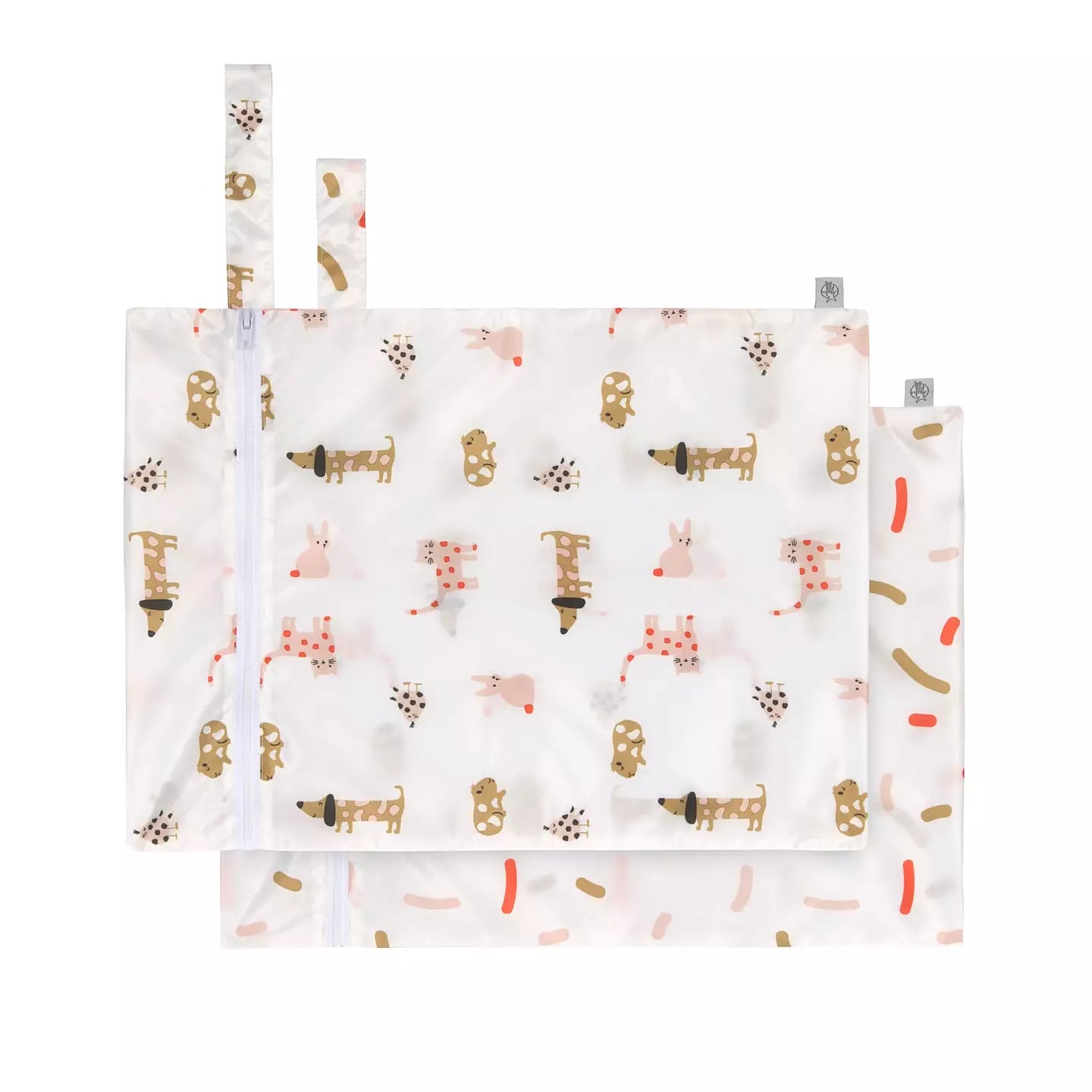 LÄSSIG Wet bag 2-pack – Little Mateys Orange
