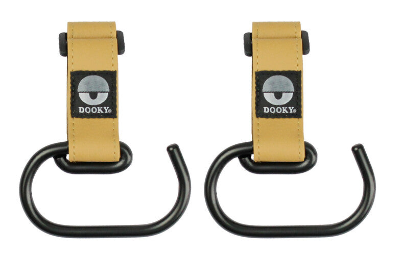 Dooky Barnvagnskrokar – 2-pack - Beige