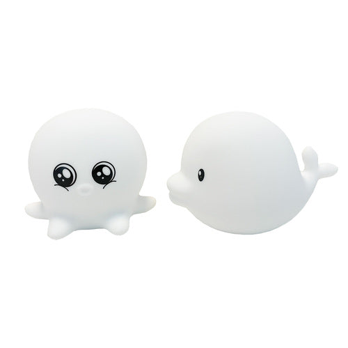 Carlo Baby LED-Nattlampa och badleksak 2-pack Delfin&Bläckfisk