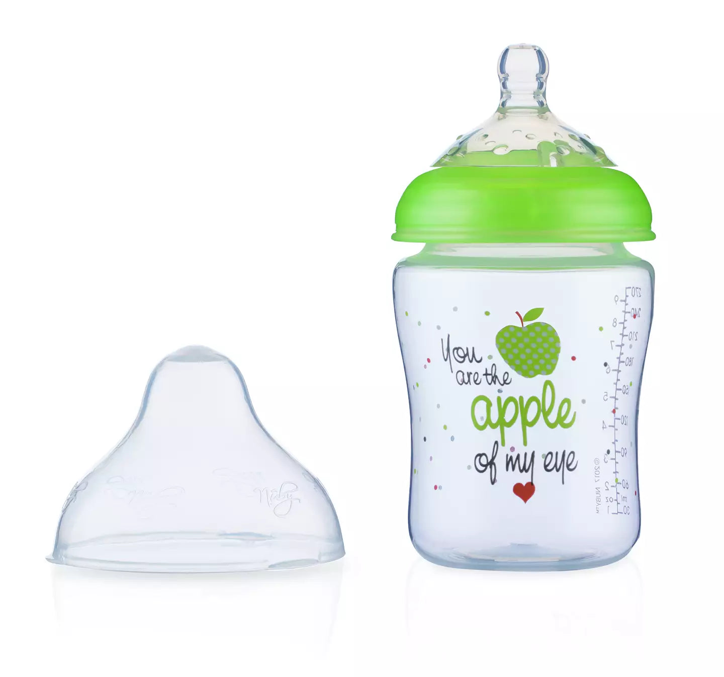 Nûby Nappflaska Little Moments 0m+ 270ml - Grön