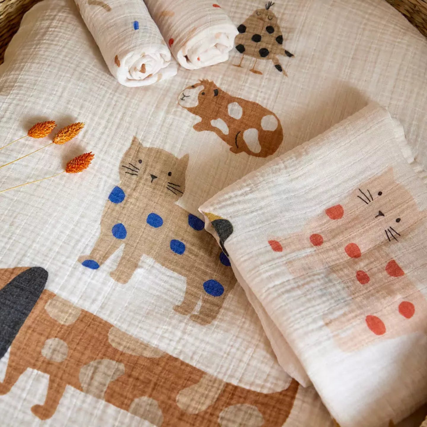 LÄSSIG Swaddlefilt Heavenly Soft L – Little Mateys Kungsblå
