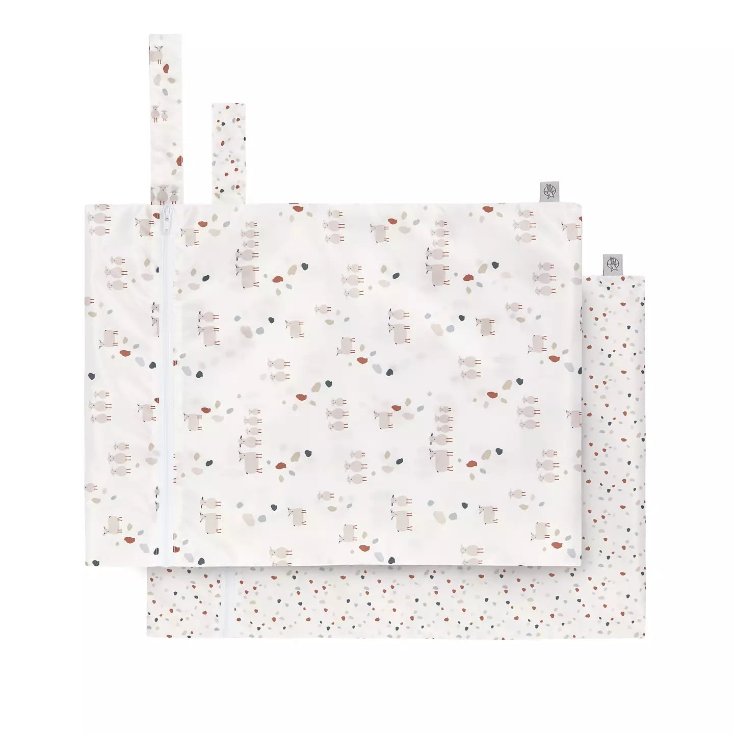 LÄSSIG Wet Bag 2-pack – Tiny Farmer Dots/Sheep