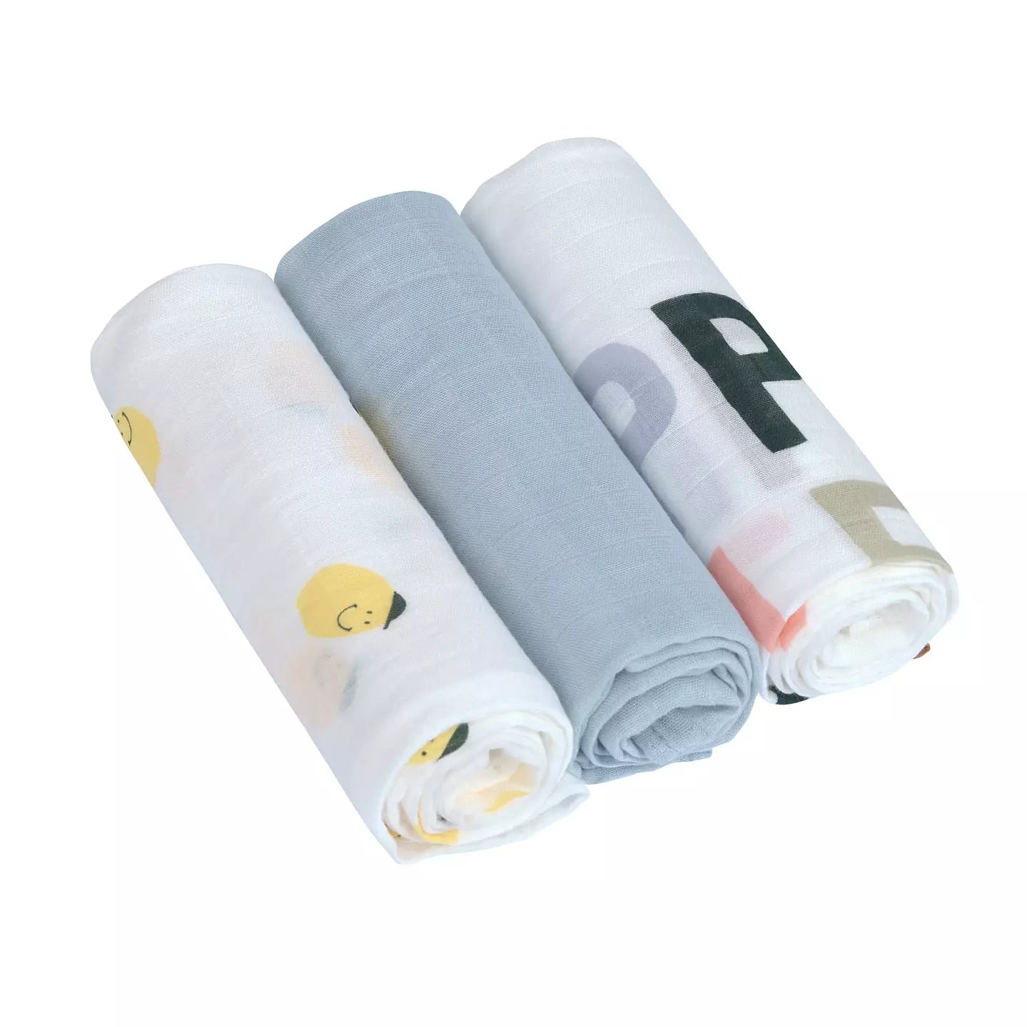 LÄSSIG Heavenly Soft Swaddle L – Happy Fruits Lemon