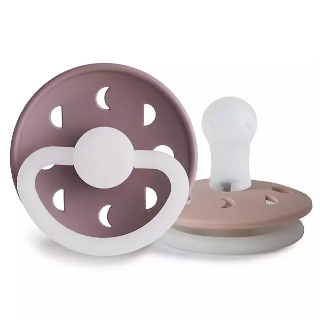 FRIGG Moon Phase Night Silikonnapp 2-Pack Taupe & Biege