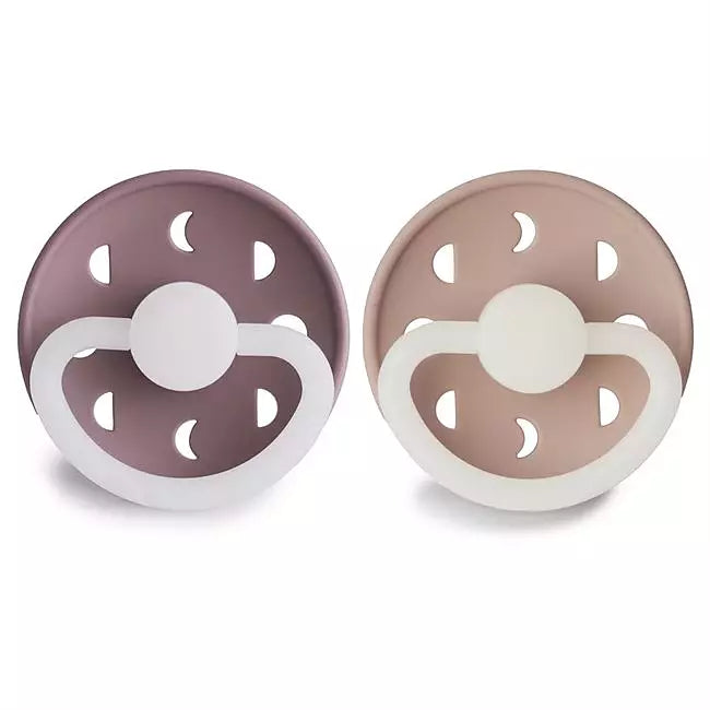 FRIGG Moon Phase Night Silikonnapp 2-Pack Taupe & Biege