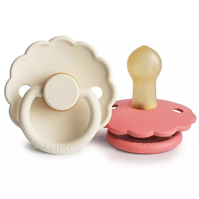FRIGG Daisy Latexnapp 2-pack – Gräddvit & Vallmoröd