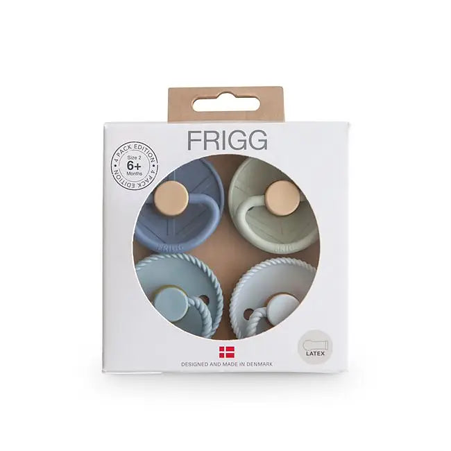 FRIGG Naturblåa Latexnappar - 4 pack