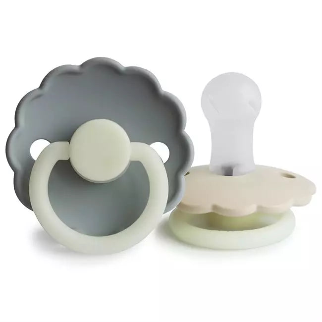FRIGG Daisy Night Latexnapp 2-pack – Stormgrå & Gräddvit