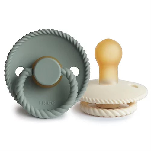 FRIGG Rope Silikonnapp 2-Pack Salviagrön & Gräddvit