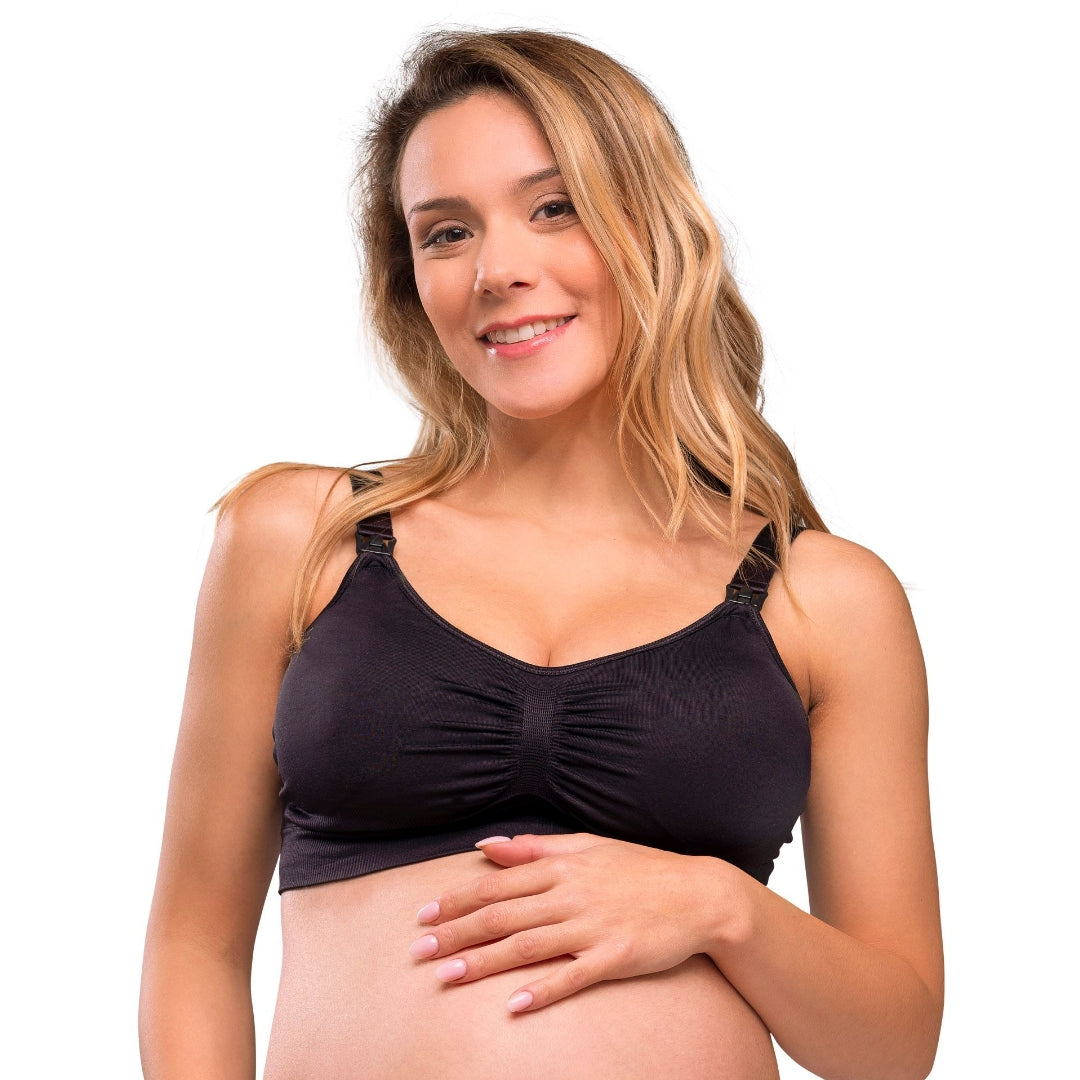 Carriwell Vadderad Gravid- och Amningsbh – Svart