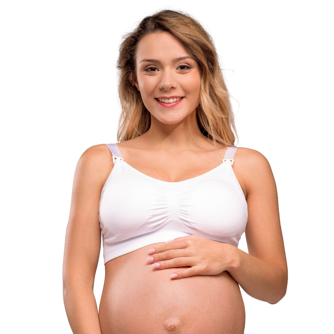 Carriwell Vadderad Gravid- och Amningsbh – Vit