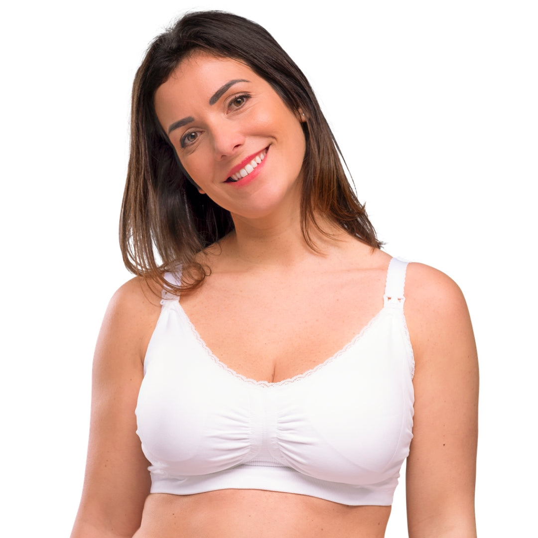 Carriwell Vadderad Gravid- och Amningsbh Carri-Gel – Vit