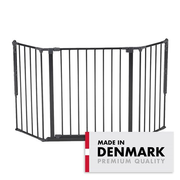 BabyDan Flex M Säkerhetsgrind - Barngrind Svart 90cm - 146cm
