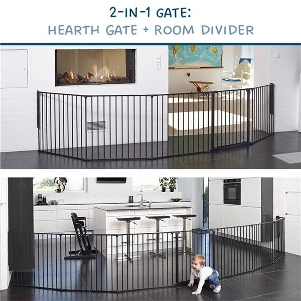 BabyDan Flex XXL Säkerhetsgrind - Svart 90cm - 350cm