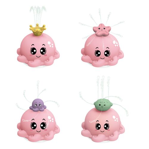 Carlo Baby Bläckfisk med vattensprutande accessoarer och ljus +18m Rosa
