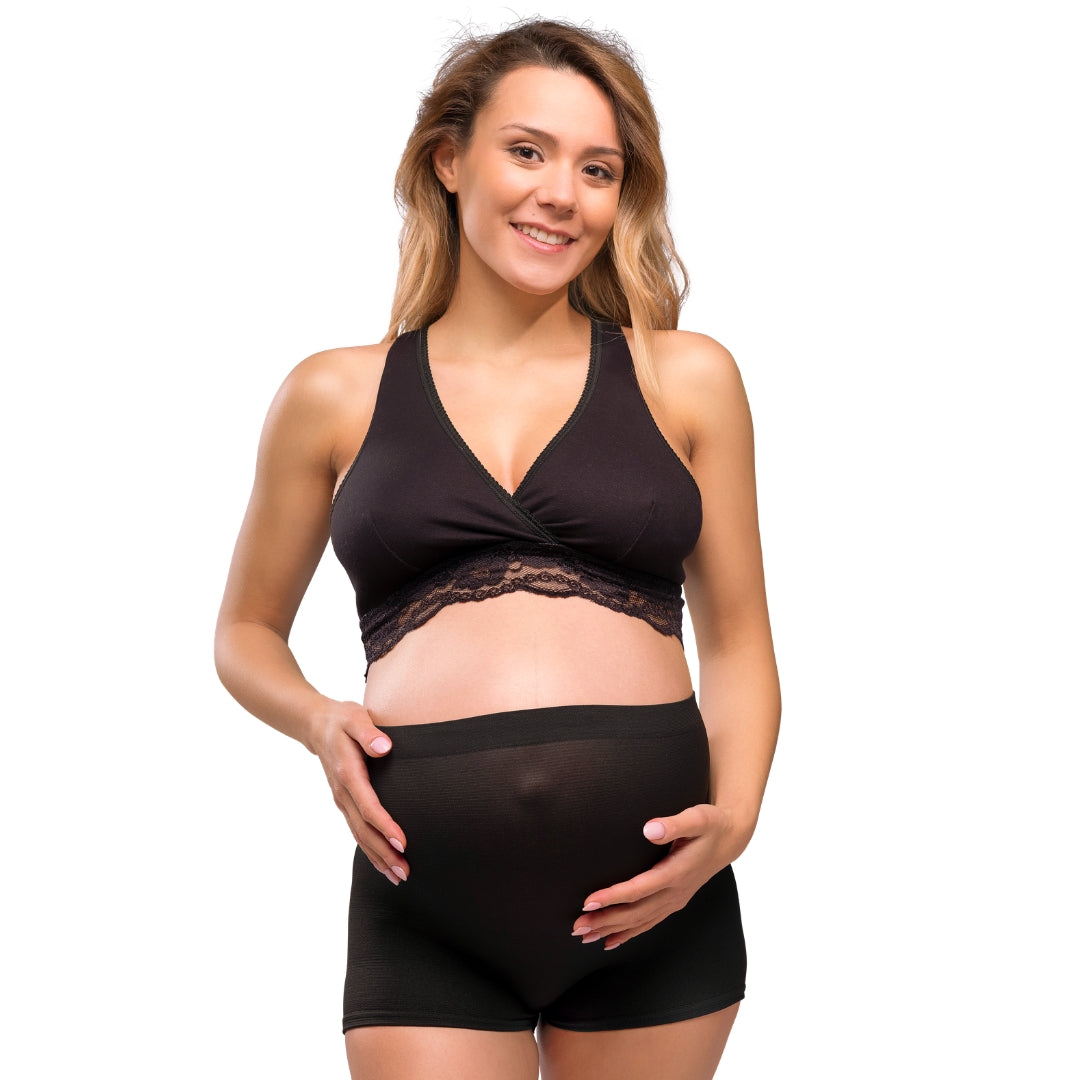 Carriwell Gravid och Sjukhustrosor - Svart 2-pack