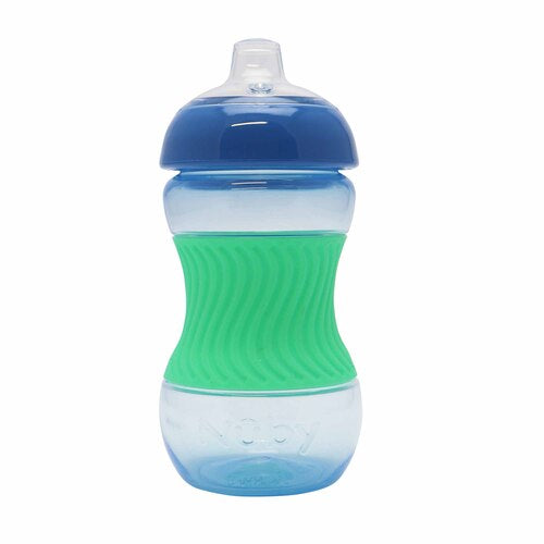 Nuby Mini Easy GripCup med Hylsa 180 ml – Blå/Grön – Från 4 månader