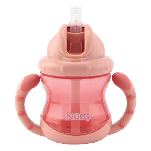 Nuby Twin Handle Flip It Cup 240 ml – Rosa +12m