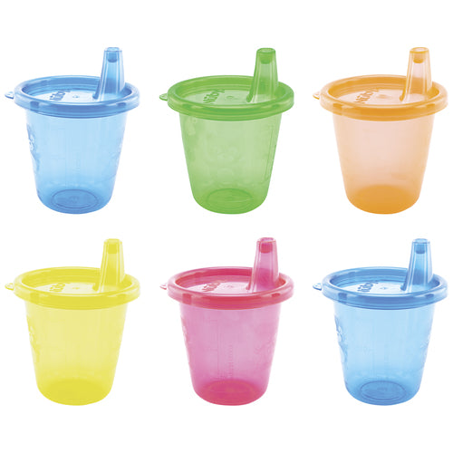 Nuby Pipmuggar 6-pack med Free Flow – Från 9 månader