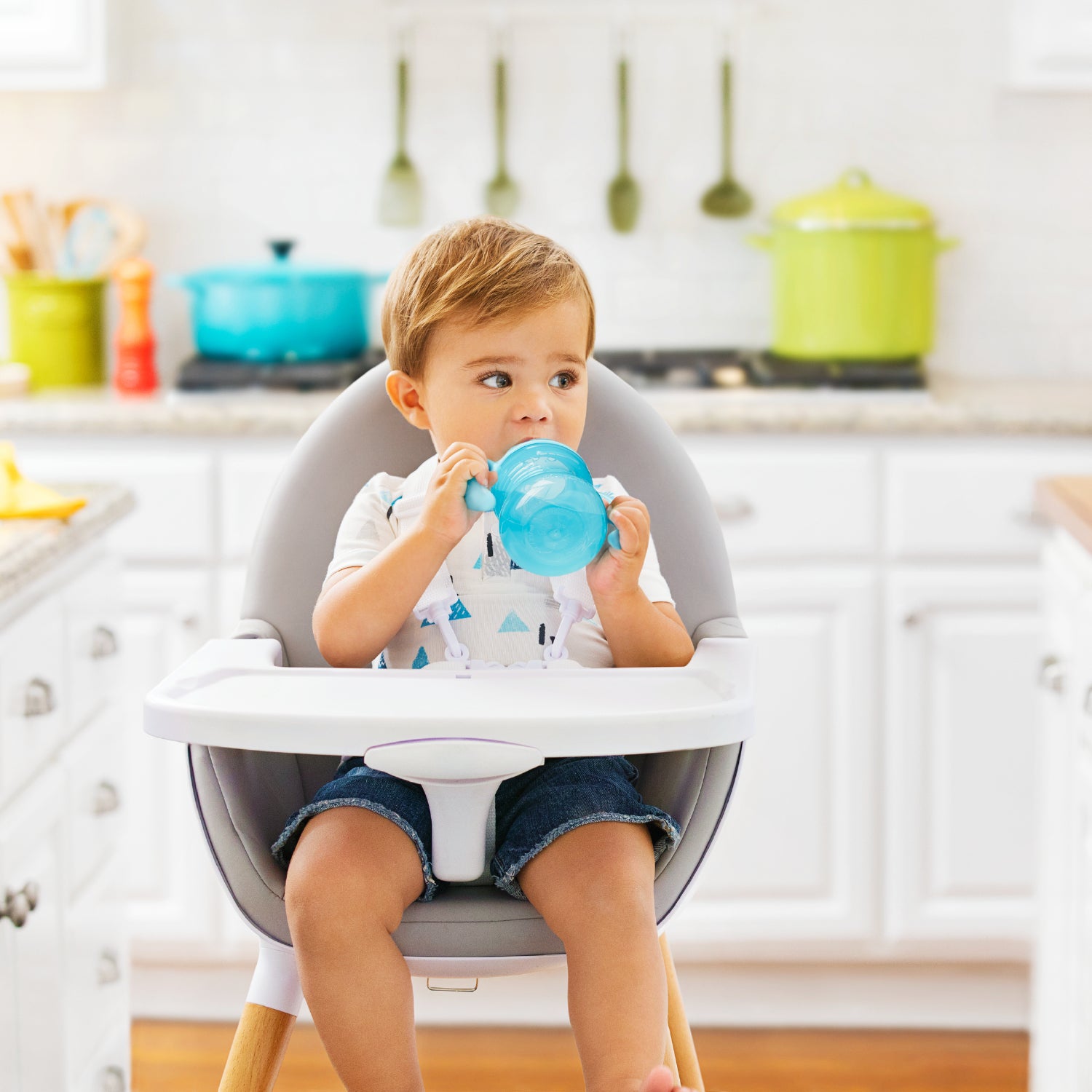 Munchkin Mighty Grip Pipmugg 240 ml +6 månader – Blå/Grön