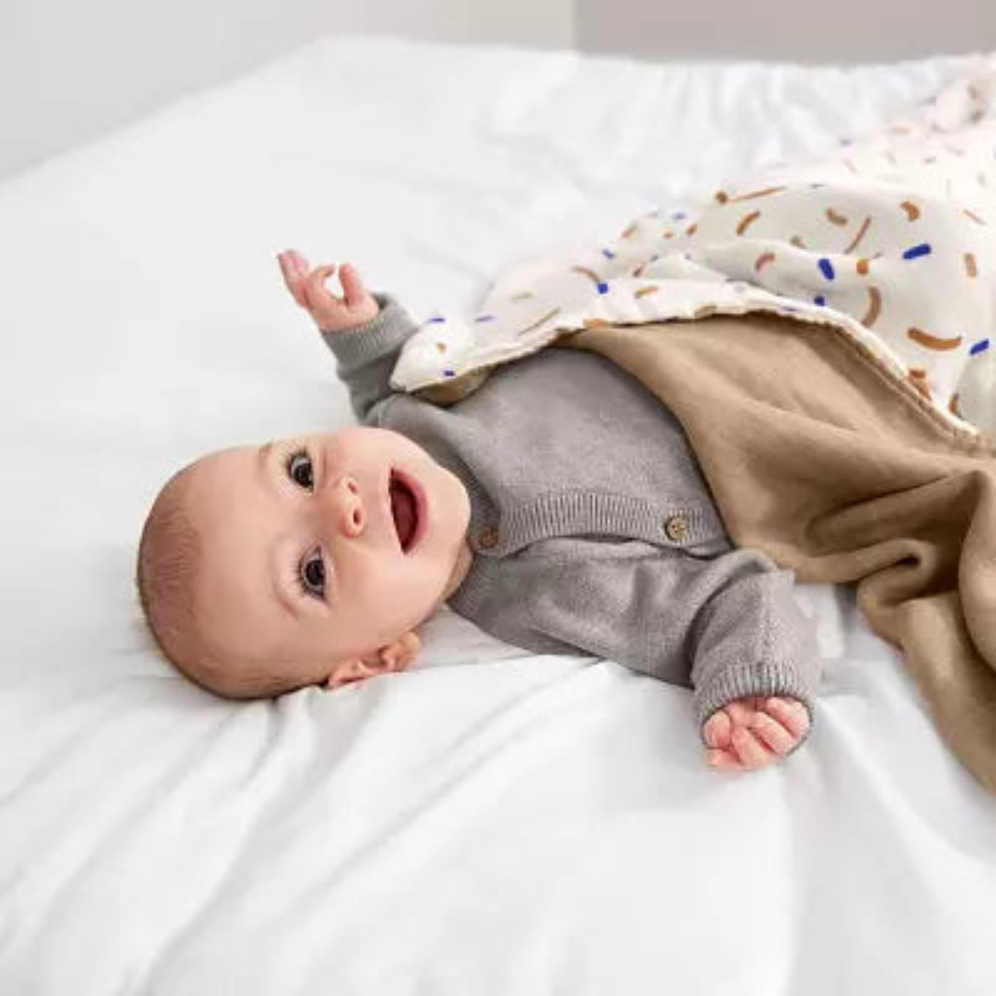 LÄSSIG Babyfilt Heavenly Soft – Little Mateys Kungsblå, 100 x 100 cm